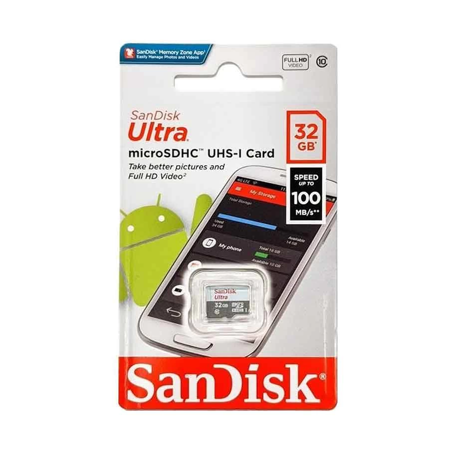 SanDisk Ultra 32GB Class-10 100mbps Micro SDHC UHS-I Memory Card